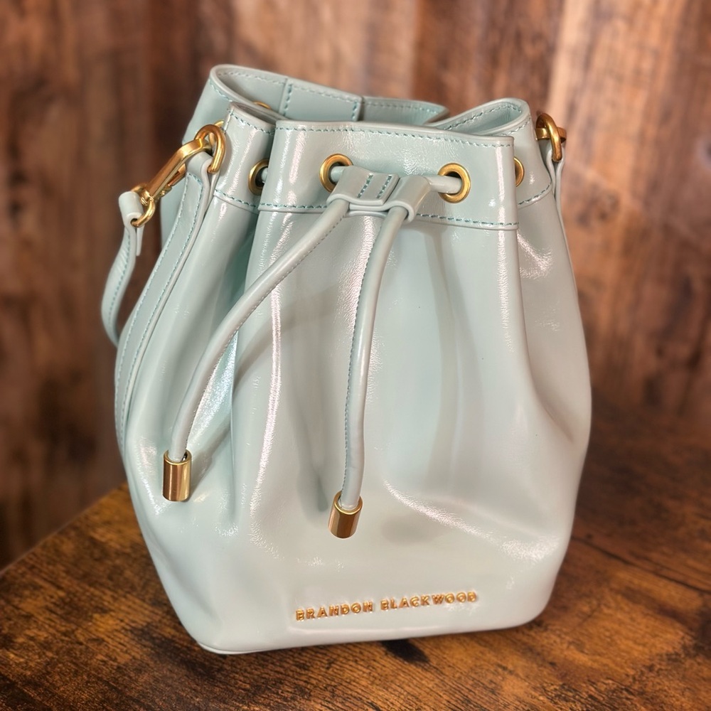 Brandon Blackwood Light Green Mini Bucket Bag